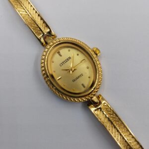 Citizen quartz 18k online gold electroplated